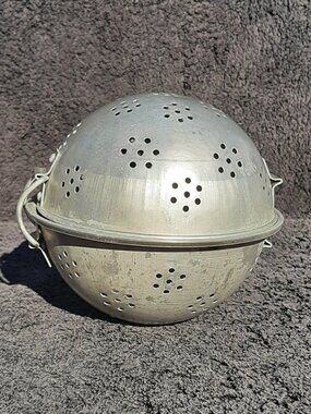 Vintage Aluminum Rice Ball Cooker 5" Diameter